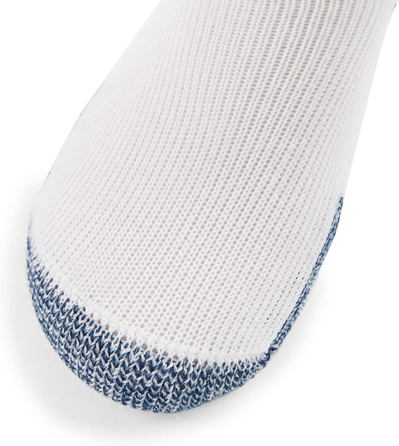 Thorlos Unisex Running Crew Socks in White/Navy - Large Size - Image 2